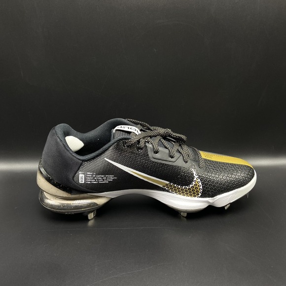 Nike Force Zoom Trout 7 Pro Black Gold White Mens Size 12.5 CQ7224-012‎ - Picture 5 of 10